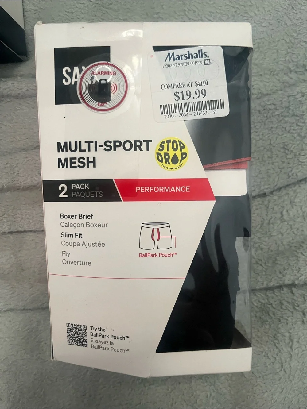 Saxx Multi-Sport Mesh Boxer Briefs - Black with Red Trim - 2 Pack